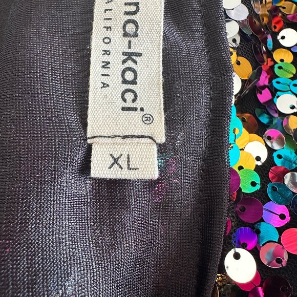 Anna-Kaci Women's Glam Off-Shoulder Multi-Colored Sequin Top Size XL - Picture 10 of 14